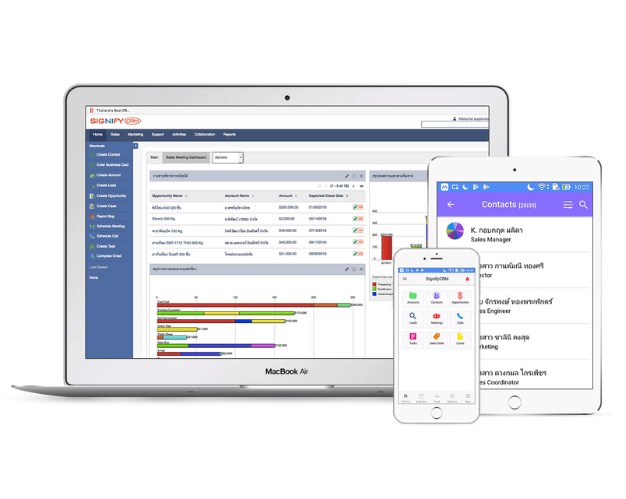 SignifyCRM Web Mobile Tablet